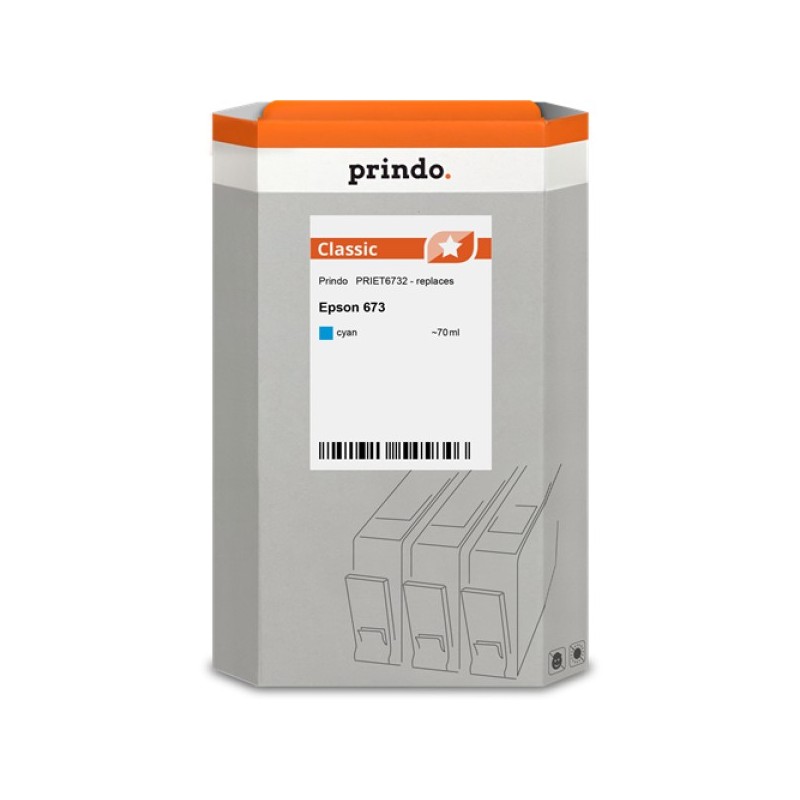 ORIGINAL Prindo Cartuccia d'inchiostro ciano PRIET6732 Classic 70ml
