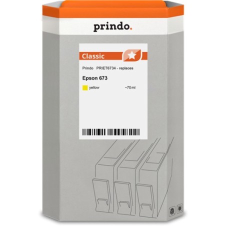ORIGINAL Prindo Cartuccia d'inchiostro giallo PRIET6734 Classic 70ml