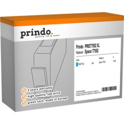 ORIGINAL Prindo Cartuccia d'inchiostro ciano PRIET7552 Classic XL ~4000 Seiten 39ml compatibile con Epson T7552 (C13T755240)