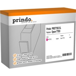 ORIGINAL Prindo Cartuccia d'inchiostro magenta PRIET7553 Classic XL ~4000 Seiten 39ml compatibile con Epson T7553 (C13T755340)
