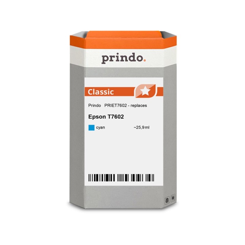 ORIGINAL Prindo Cartuccia d'inchiostro ciano PRIET7602 Classic 25,9ml