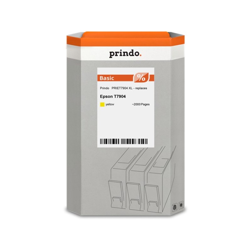 ORIGINAL Prindo Cartuccia d'inchiostro giallo PRIET7904 Basic XL ~2000 Seiten compatibile per Epson T7904 (C13T79044010)