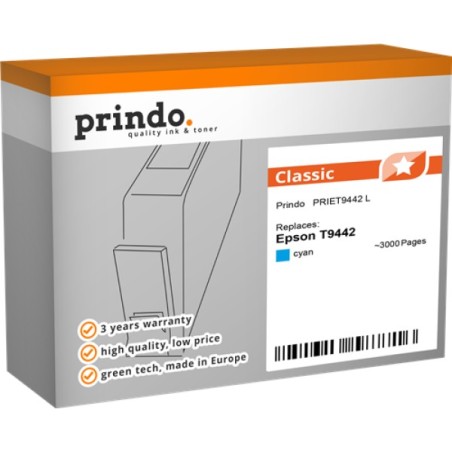 ORIGINAL Prindo Cartuccia d'inchiostro ciano PRIET9442 Classic L ~3000 Seiten