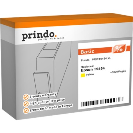 ORIGINAL Prindo Cartuccia d'inchiostro giallo PRIET9454 Basic XL ~5000 Seiten