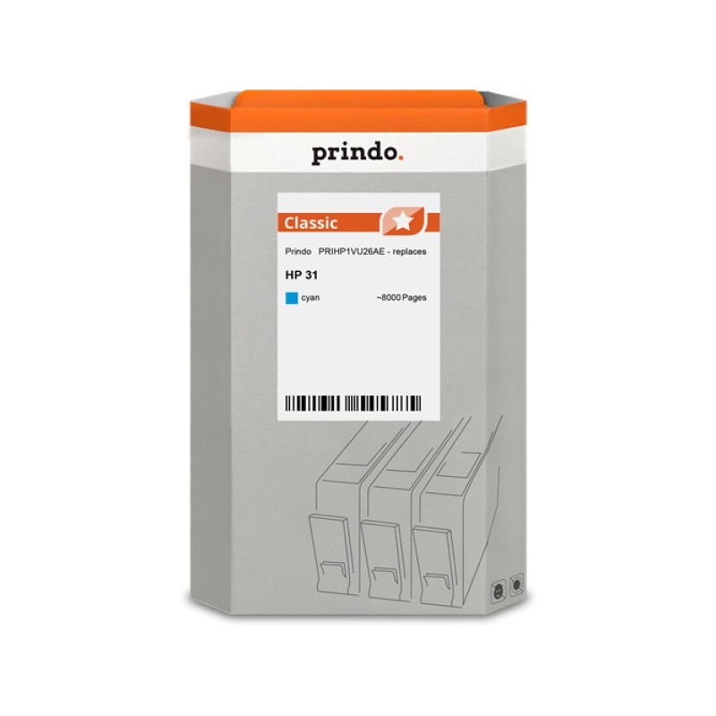 ORIGINAL Prindo Cartuccia d'inchiostro ciano PRIHP1VU26AE Classic ~8000 Seiten 70ml