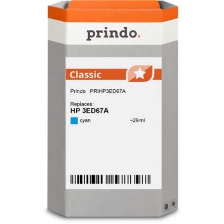 ORIGINAL Prindo Cartuccia d'inchiostro ciano PRIHP3ED67A Classic 29ml