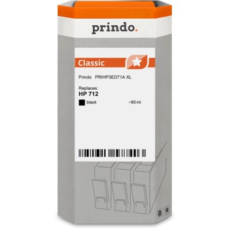 ORIGINAL Prindo Cartuccia d'inchiostro nero PRIHP3ED71A Classic XL 80ml