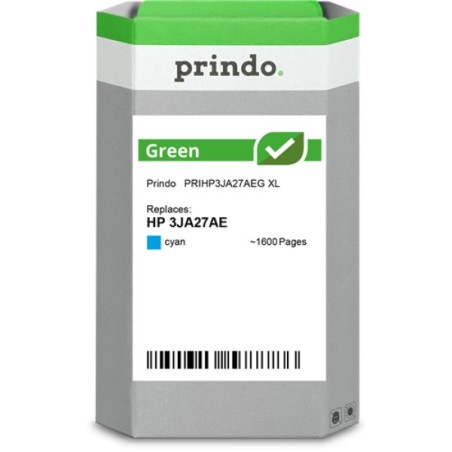 ORIGINAL Prindo Cartuccia d'inchiostro ciano PRIHP3JA27AEG Green XL ~1600 Seiten