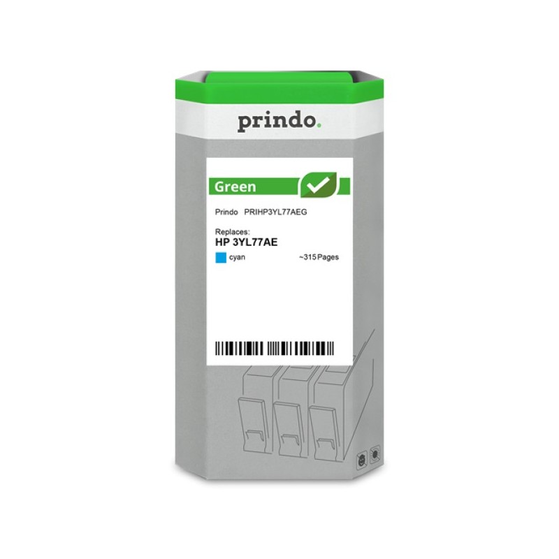 ORIGINAL Prindo Cartuccia d'inchiostro ciano PRIHP3YL77AEG Green ~315 Seiten