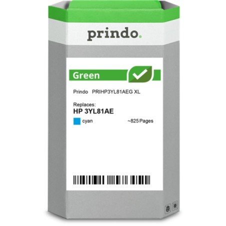 ORIGINAL Prindo Cartuccia d'inchiostro ciano PRIHP3YL81AEG Green XL ~825 Seiten