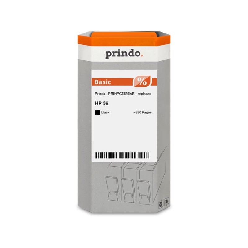 ORIGINAL Prindo Cartuccia d'inchiostro nero PRIHPC6656AE Basic ~520 Seiten Prindo BASIC: L'alternativa economica per HP C6656AE 