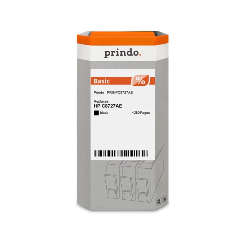ORIGINAL Prindo Cartuccia d'inchiostro nero PRIHPC8727AE Basic 10ml