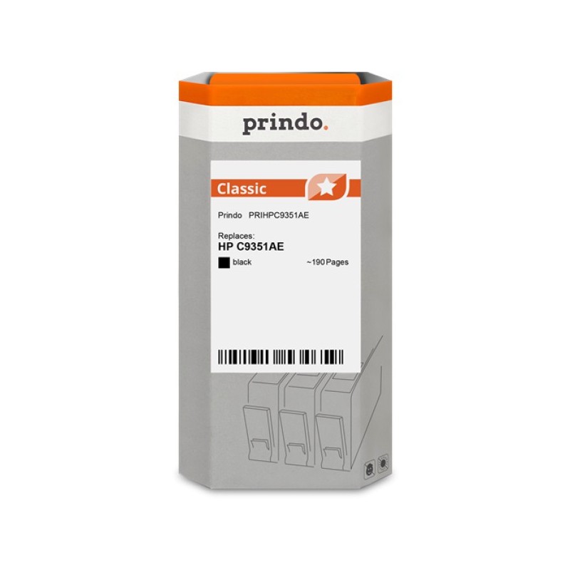 ORIGINAL Prindo Cartuccia d'inchiostro nero PRIHPC9351AE Classic ~190 Seiten Prindo BASIC: L'alternativa economica per HP C9351A