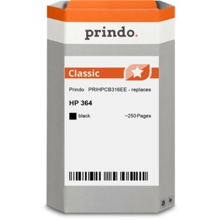 ORIGINAL Prindo Cartuccia d'inchiostro nero PRIHPCB316EE Classic ~250 Seiten compatibile per HP CB316EE (364)