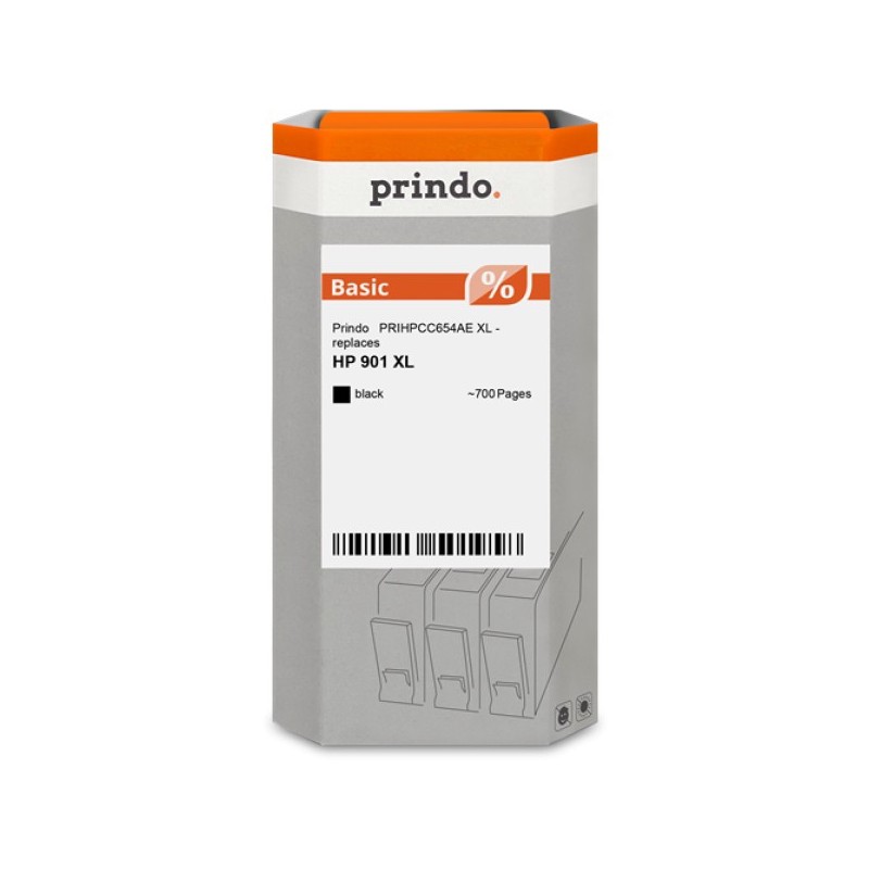 ORIGINAL Prindo Cartuccia d'inchiostro nero PRIHPCC654AE Basic XL ~700 Seiten Prindo BASIC: L'alternativa economica per HP CC654