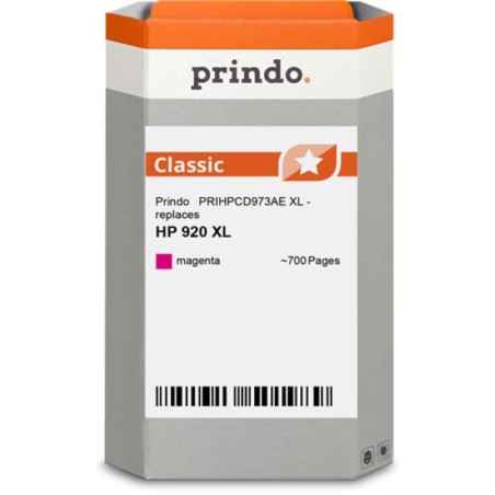 ORIGINAL Prindo Cartuccia d'inchiostro magenta PRIHPCD973AE Classic XL ~700 Seiten alternativa per HP CD973AE (920 XL)