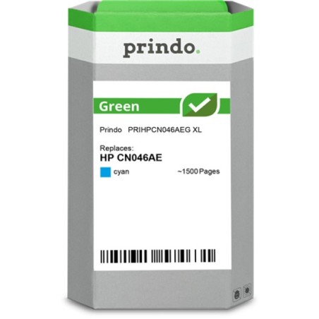 ORIGINAL Prindo Cartuccia d'inchiostro ciano PRIHPCN046AEG Green XL ~1500 Seiten Prindo GREEN: riciclata ed elaborata, di alta q