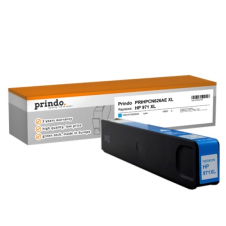 ORIGINAL Prindo Cartuccia d'inchiostro ciano PRIHPCN626AE Classic XL ~6600 Seiten 110ml alternativa per HP CN626AE (971XL)