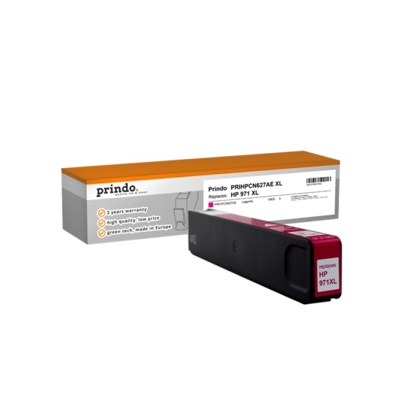 ORIGINAL Prindo Cartuccia d'inchiostro magenta PRIHPCN627AE Classic XL ~6600 Seiten 110ml alternativa per HP CN627AE (971XL)
