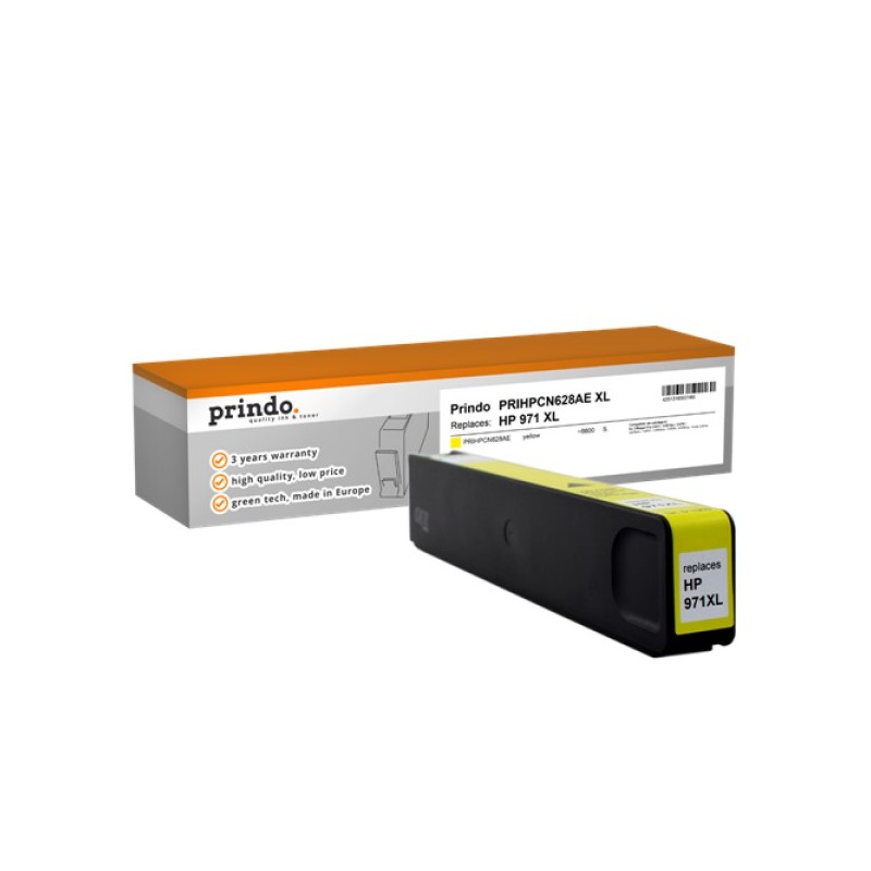 ORIGINAL Prindo Cartuccia d'inchiostro giallo PRIHPCN628AE Classic XL ~6600 Seiten 110ml alternativa per HP CN628AE (971XL)