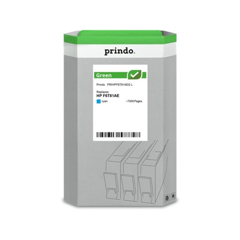 ORIGINAL Prindo Cartuccia d'inchiostro ciano PRIHPF6T81AEG Green XL ~7000 Seiten