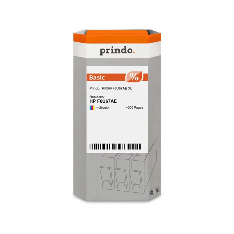 ORIGINAL Prindo Cartuccia d'inchiostro differenti colori PRIHPF6U67AE Basic XL ~330 Seiten compatibile per HP F6U67AE (302 XL)