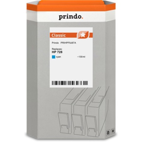 ORIGINAL Prindo Cartuccia d'inchiostro ciano PRIHPF9J67A Classic 130ml