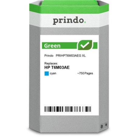 ORIGINAL Prindo Cartuccia d'inchiostro ciano PRIHPT6M03AEG Green XL ~825 Seiten Prindo Green: Riciclato e ampiamente ricondizion