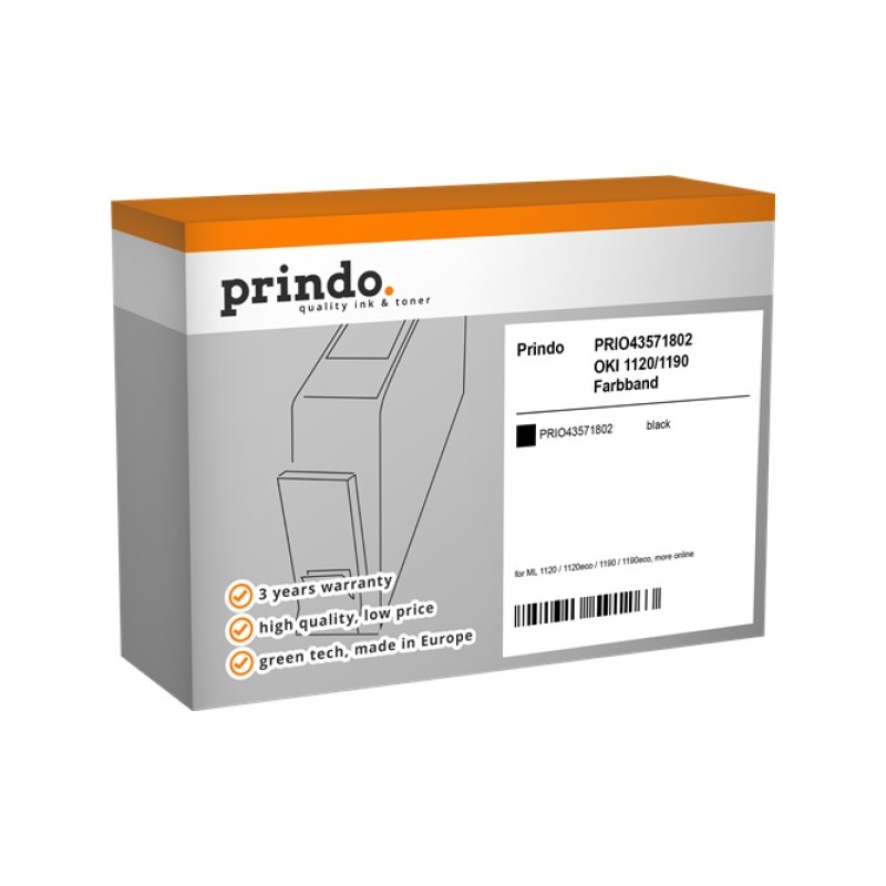 ORIGINAL Prindo Nastro colorato nero PRIO43571802 Basic