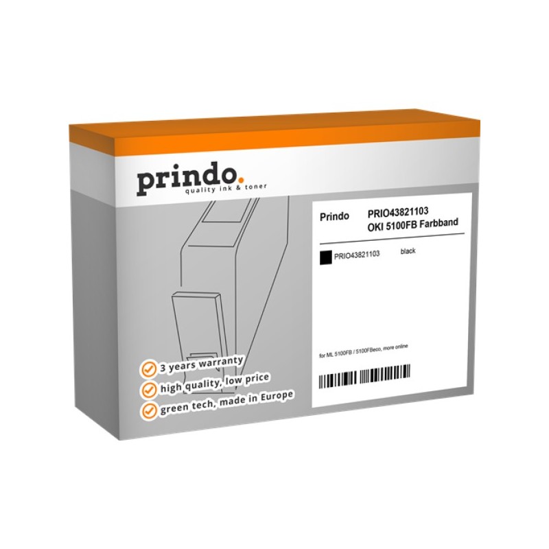 ORIGINAL Prindo Nastro colorato nero PRIO43821103 Basic