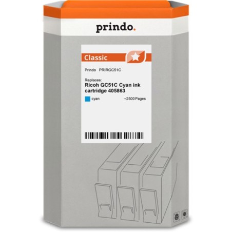 ORIGINAL Prindo Cartuccia d'inchiostro ciano PRIRGC51C Classic ~2500 Seiten