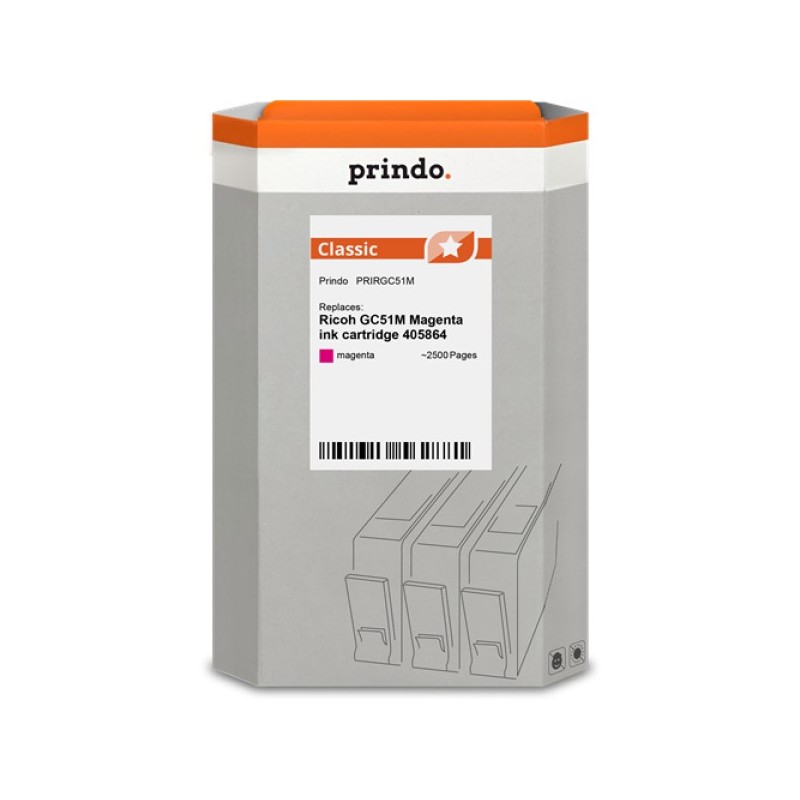 ORIGINAL Prindo Cartuccia d'inchiostro magenta PRIRGC51M Classic ~2500 Seiten