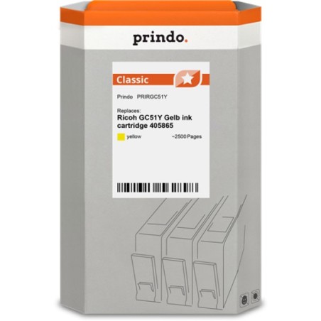 ORIGINAL Prindo Cartuccia d'inchiostro giallo PRIRGC51Y Classic ~2500 Seiten