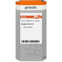 ORIGINAL Prindo Nastro Nero su trasparente PRSBBTZE131 Basic