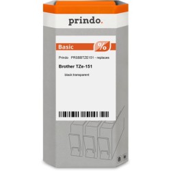 ORIGINAL Prindo Nastro Nero su trasparente PRSBBTZE151 Basic