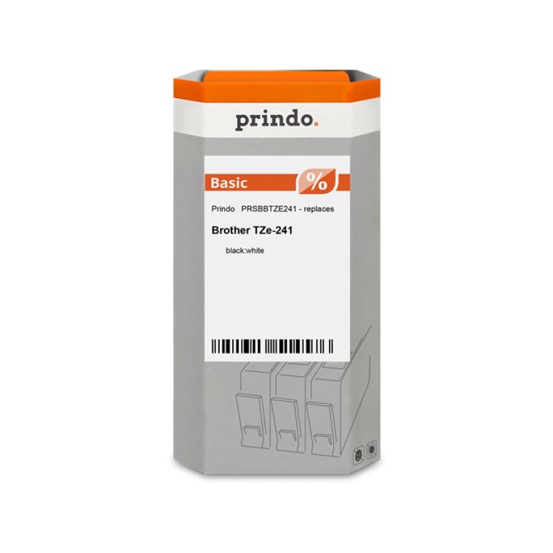 ORIGINAL Prindo Nastro Nero su bianco PRSBBTZE241 Basic