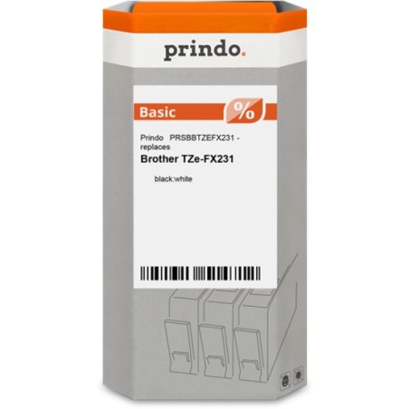 ORIGINAL Prindo Nastro Nero su bianco PRSBBTZEFX231 Basic