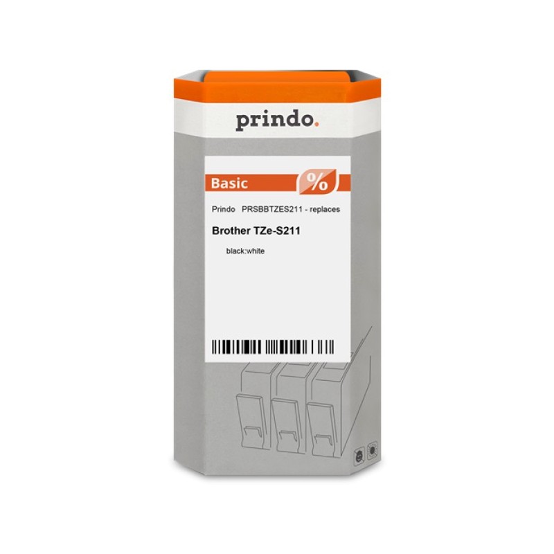 ORIGINAL Prindo Nastro Nero su bianco PRSBBTZES211 Basic