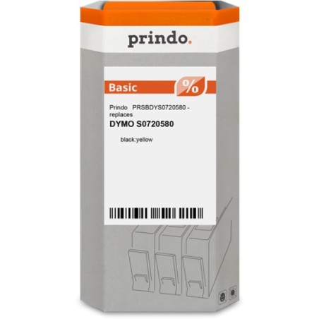 ORIGINAL Prindo Nastro Nero su giallo PRSBDYS0720580 Basic