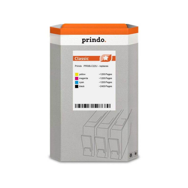 ORIGINAL Prindo Multipack nero / ciano / magenta / giallo PRSBLC22U Classic