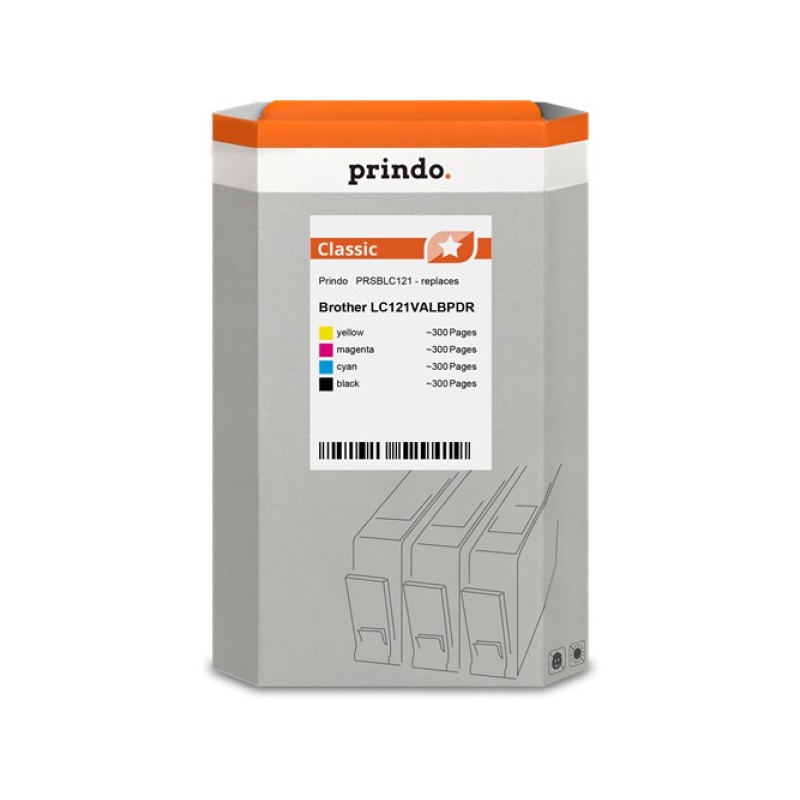 ORIGINAL Prindo Multipack nero / ciano / magenta / giallo PRSBLC121 Classic