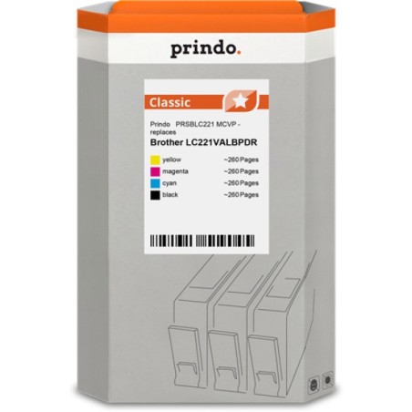ORIGINAL Prindo Multipack nero / ciano / magenta / giallo PRSBLC221 MCVP Classic