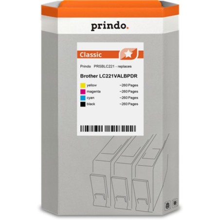 ORIGINAL Prindo Multipack nero / ciano / magenta / giallo PRSBLC221 Classic