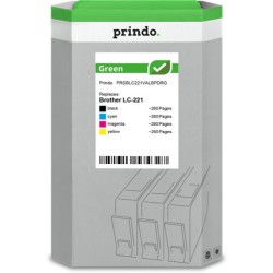 ORIGINAL Prindo Multipack nero / ciano / magenta / giallo PRSBLC221VALBPDRG Green ~1040 Seiten