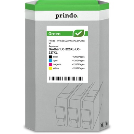 ORIGINAL Prindo Multipack nero / ciano / magenta / giallo PRSBLC227XLVALBPDRG Green XL ~4800 Seiten