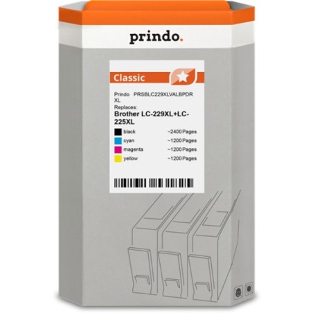 ORIGINAL Prindo Multipack nero / ciano / magenta / giallo PRSBLC229XLVALBPDR Classic XL