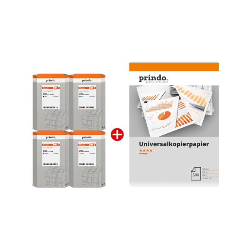 ORIGINAL Prindo Value Pack nero / ciano / magenta / giallo PRSBLC427 MCVP Classic ~7500 Seiten