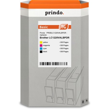 ORIGINAL Prindo Multipack nero / ciano / magenta / giallo PRSBLC1220VALBPDR Basic