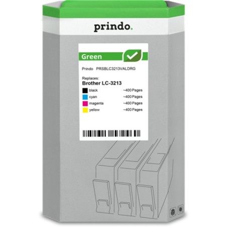 ORIGINAL Prindo Multipack nero / ciano / magenta / giallo PRSBLC3213VALDRG Green ~1200 Seiten