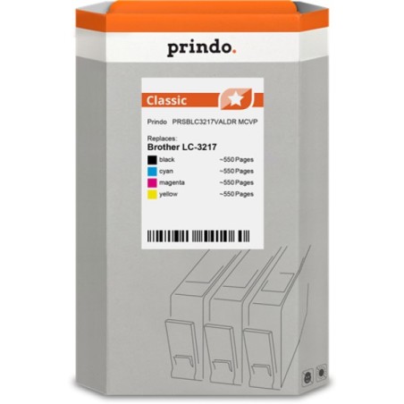 ORIGINAL Prindo Multipack nero / ciano / magenta / giallo PRSBLC3217VALDR MCVP Classic